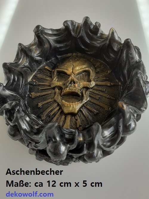 Aschenbecher Schädel Totenkopf Epoxidharz Resin 