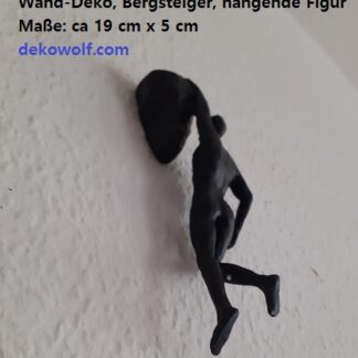 Wand-Deko, Bergsteiger, hängende Figur