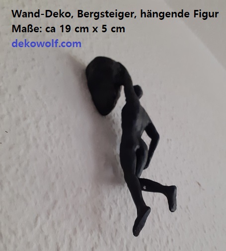 Wand-Deko, Bergsteiger, hängende Figur