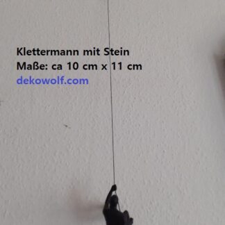 Wand-Deko, Bergsteiger mit Felsstein