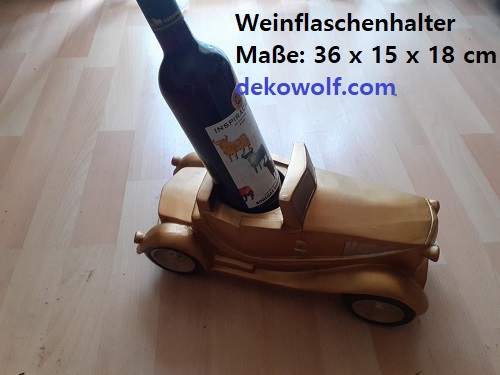 Weinflaschenhalter in handgemachter Auto-Modell